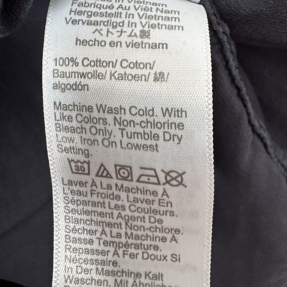 J.Crew 100% Cotton Size 6 J. Crew Blue Cotton Button-Up Shirt with Ruffle Collar - Picture 4 of 5